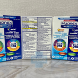 Mucinex, Fast-Max สูตรกลางวันและกลางคืนสำหรับลดอาการไม่สบายต่างๆได้ถึง 9 อาการ สูตรเข้มข้นสูงสุด สำหรับเด็กอายุ 12 ปีขึ้นไป 24 แคปซูล