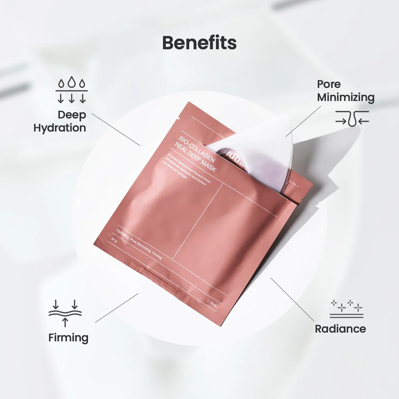 Biodance Bio Collagen Real Deep mask มาส์กคอลลาเจน 1 กล่อง 4 ชิ้น