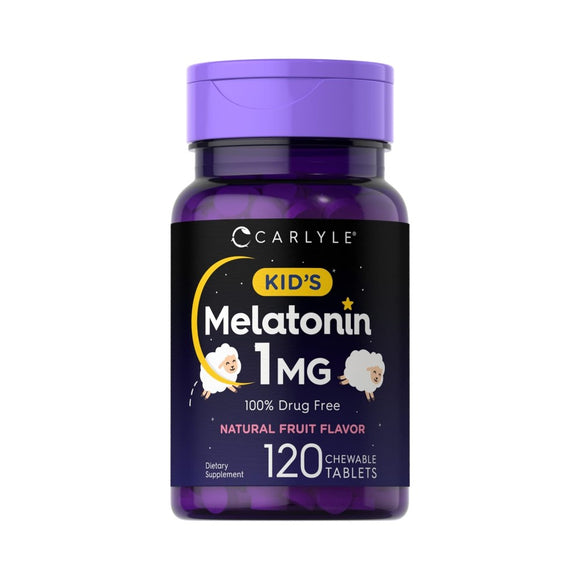 Carlyle Sleep Support ตัวช่วยการนอนหลับสำหรับเด็ก 1 mg (120 เม็ดเคี้ยว)