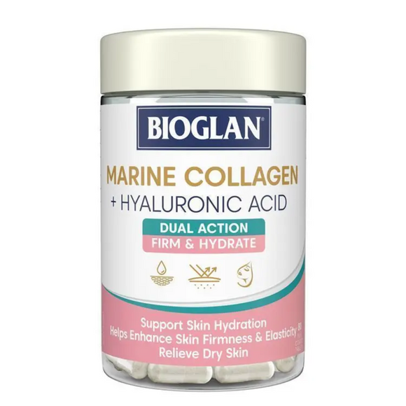 Bioglan Marine Collagen + Hyaluronic Acid DUAL Action (80 เม็ด)