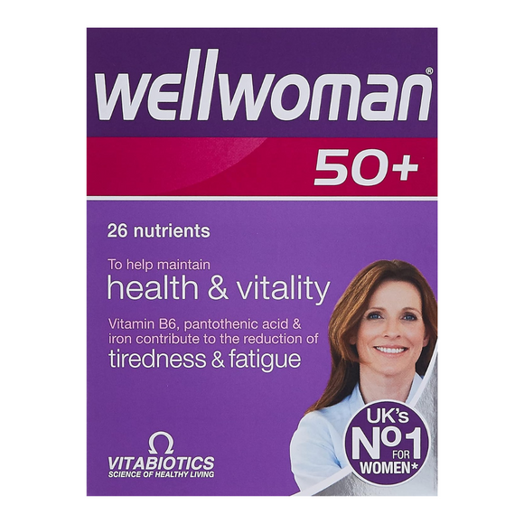 Wellwoman 50+ วิตามินรวม เสริมความแข็งแรงในวัยกลางคน สมองไบร์ท สดชื่น มีพลังงาน 30 เม็ด
