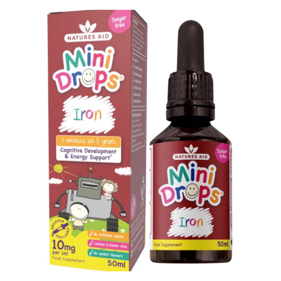 Natures Aid Iron Mini Drops for Infants and Children 50ml