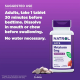 Natrol Melatonin 5 mg Fast Dissolve หลับง่าย ผ่อนคลายทันที ปรับวงจรการนอน