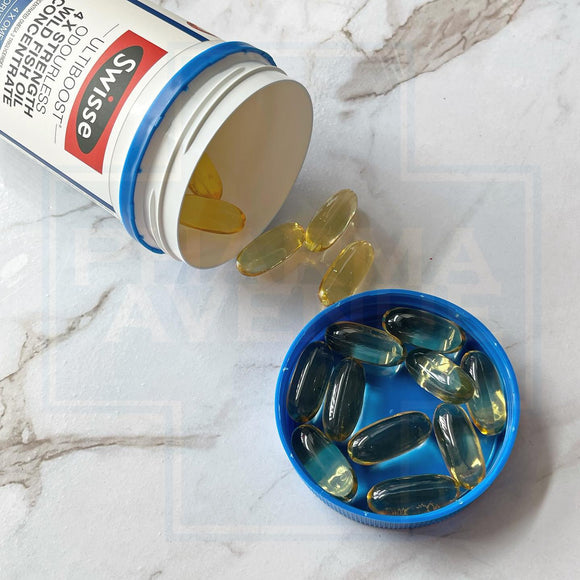 Swisse Ultiboost 4x Strength Wild Fish Oil Concentrate ลดความดัน ลดน้ำหนัก บำรุงสมอง สายตา หัวใจ