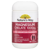 Nature's Way Magnesium Chelate 1000mg 100 เม็ด ลดอาการชา เมื่อยล้า ปวดหัว ปวดตัว ไมเกรน บำรุงหัวใจ