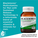 Blackmores Multivitamin For Men Sustained Release 60 เม็ด เสริมภูมิ เพิ่มพลังงาน สุขภาพทางเพศและระบบสืบพันธุ์