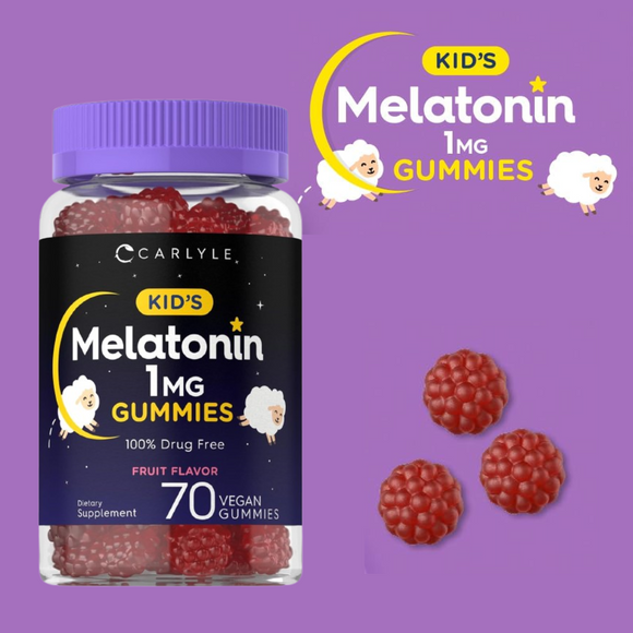 Carlyle Kids Sleep 70 Gummies | 1 mg ช่วยในการนอนหลับสำหรับน้องๆ