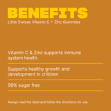 Little Swisse Vitamin C + Zinc 40 กัมมี่ สำหรับเด็ก ดูแลภูมิคุ้มกันทุกวันแบบทานง่าย
