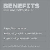 Swisse Beauty High Strength Biotin 5,000 mcg (100 เม็ด)