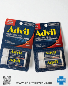 Advil Pain Reliever/Fever Reducer Tablets - Ibuprofen (NSAID) แพต 2 หลอด (20 เม็ด)