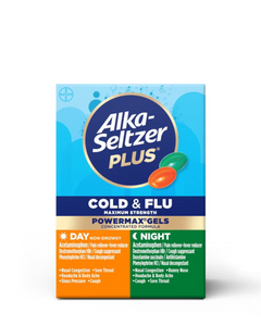 🌞🌙 ป่วยเมื่อไหร่…ก็ไม่พลาดทุกจังหวะของชีวิต! Alka-Seltzer Plus® Cold & Flu PowerMax® Gels Day &amp; Night (24 เม็ด)