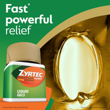 Zyrtec 24 Hour Allergy Relief Liquid Gels   40 soft gels + 3 เม็ด Travel Pack