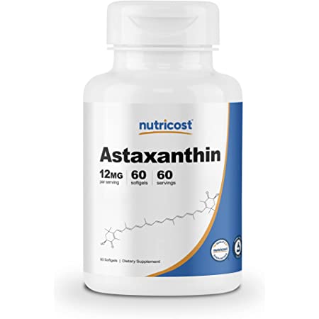 Nutricost Astaxanthin 12mg, 60 Softgel Capsules ราชาแห่งสารต้านอนุมูลอิสระ ประโยชน์ล้นหลาม