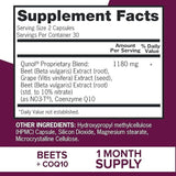 Qunol Blood Pressure Support – 3‑in‑1 Beets + CoQ10 + Grape Seed Extract ควบคุมความดันโลหิต บำรุงหัวใจ