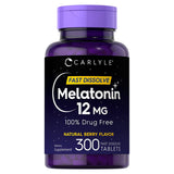 Carlyle Melatonin Extra Strength 12mg 300 เม็ด เมลาโทนินช่วยการนอนหลับอย่างปลอดภัย