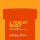 Swisse Vitamin B12 60 เม็ด เสริมการผลิตเม็ดเลือด เพิ่มพลังงาน การโฟกัสและสมองโปร่ง จดจำได้ดี