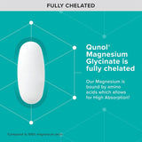 Qunol Magnesium Glycinate 300 mg (ขวด 90 เม็ด) เพิ่มการดูดซึม นอนหลับดีขึ้น ลดเครียด ลดตะคริว