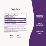Natrol Cognium Memory Tablets 60 บำรุงสมอง เสริมความจำให้แม่นยำ