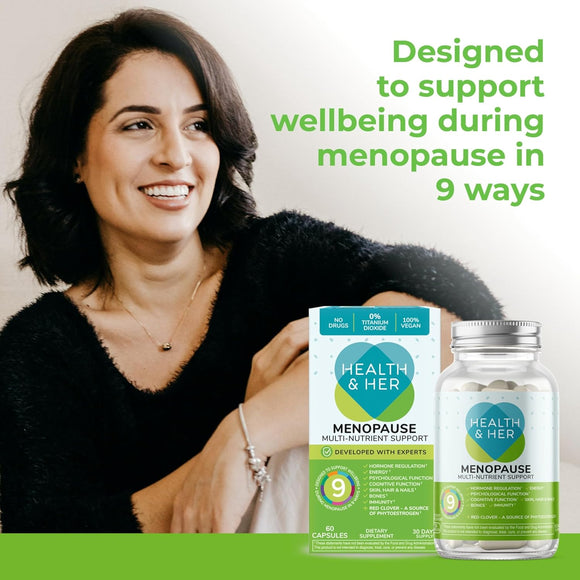 Health & Her Menopause Multi-Nutrient Support - วิตามินเสริมสำหรับผู้หญิงวัยหมดประจำเดือน (30 เม็ด)