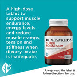 Blackmores Super Magnesium+ Plus 100 เม็ด บรรเทาอาการปวดเมื่อย ขาชาและเคล็ดยอก ได้อย่างเห็นผลมากกก