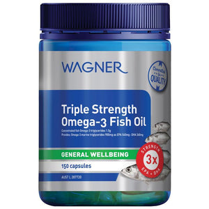 Wagner Triple Strength Omega-3 Fish Oil 150 Cap ลดความดัน ลดน้ำหนัก บำรุงสมอง สายตา หัวใจ