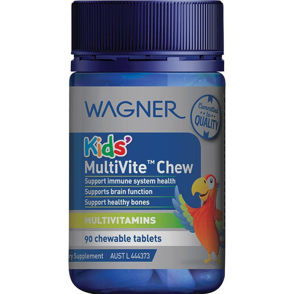 Wagner Kids Multivite วิตามินรวมเม็ดเคี้ยวสำหรับเด็ก บำรุงร่างกาย เพิ่มความแข็งแรง เจริญเติบโตเต็มที่ 90 เม็ด