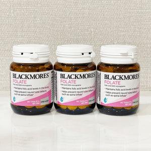 Blackmores Folate 500mg 90 เม็ด ลดความเสี่ยงการเกิดความพิการทางสมองในทารก ขาดโฟลิก เลือดจาง สร้างเม็ดเลือดแดง