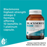 Blackmores Omega Platinum 50 Capsules ดูแล หัวใจ สมอง สายตา และข้อต่อ