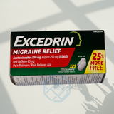 Excedrin Migraine Relief Caplets – 125 Count ยาแก้ไมเกรน สูตรผสม 3 ตัวยา ช่วยบรรเทาอาการไมเกรน