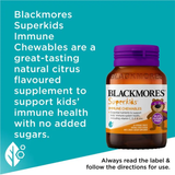 BLACKMORES Superkids Immune เม็ดเคี้ยว สุขภาพที่ดีเปลี่ยนทุกอย่างได้ ดูแลระบบภูมิคุ้มกันของลูกคุณ