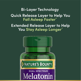 Nature’s Bounty Melatonin 5mg Dual Spectrum 60 เม็ด ออกฤทธิ์เร็วและค่อยปล่อยยาวนานตลอดคืน