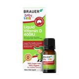 Brauer Kids Liquid Vitamin D 400IU (10 ml) เสริมสร้างกระดูกและภูมิคุ้มกันที่แข็งแรงตั้งแต่แรกเกิด