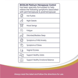 BIOGLAN PLATINUM MENOPAUSE CONTROL 60 TABLETS