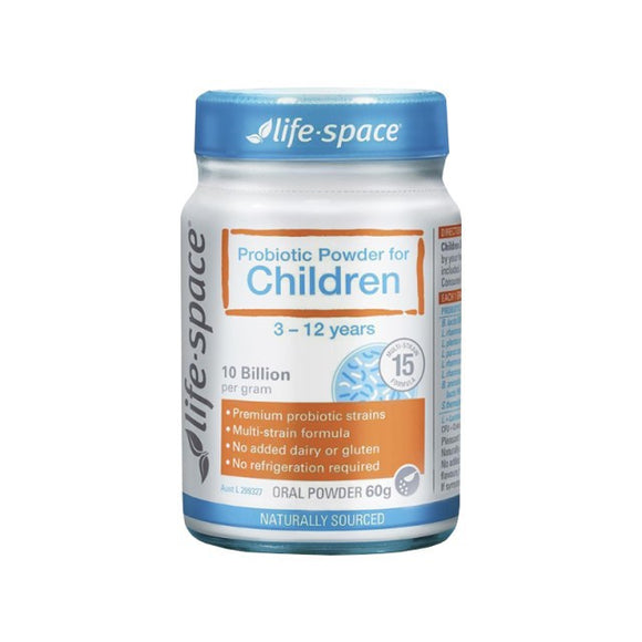 SALE (02/2026) Life Space Probiotic แบบผง 60 กรัม สำหรับน้อง 3 ขวบขึ้น