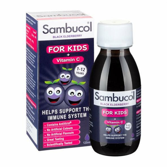 Sambucol จากประเทศอังกฤษ 120 ml สำหรับน้อง 1 ขวบขึ้นไป เสริมภูมิคุ้มกัน ลดเป็นหวัด ป่วยง่าย