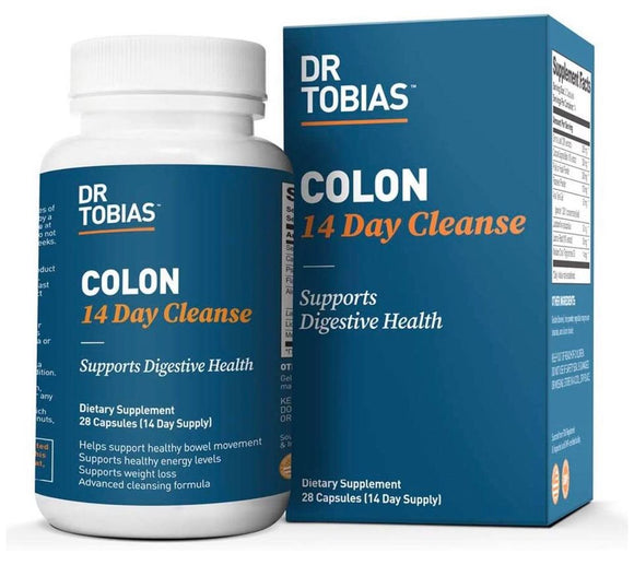 Dr Tobias Colon 14 Day Quick Cleanse - Supports Detox & Increased Energy Levels 28 Capsules
