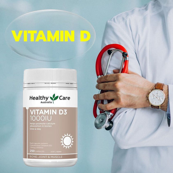 Healthy Care Vitamin D3 1000IU 250 Capsules